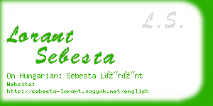 lorant sebesta business card